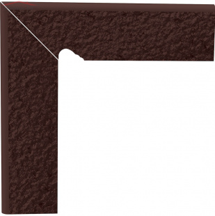 Клинкерная плитка Ceramika Paradyz Natural brown Duro цоколь (8,1x30) двухэлементный левый